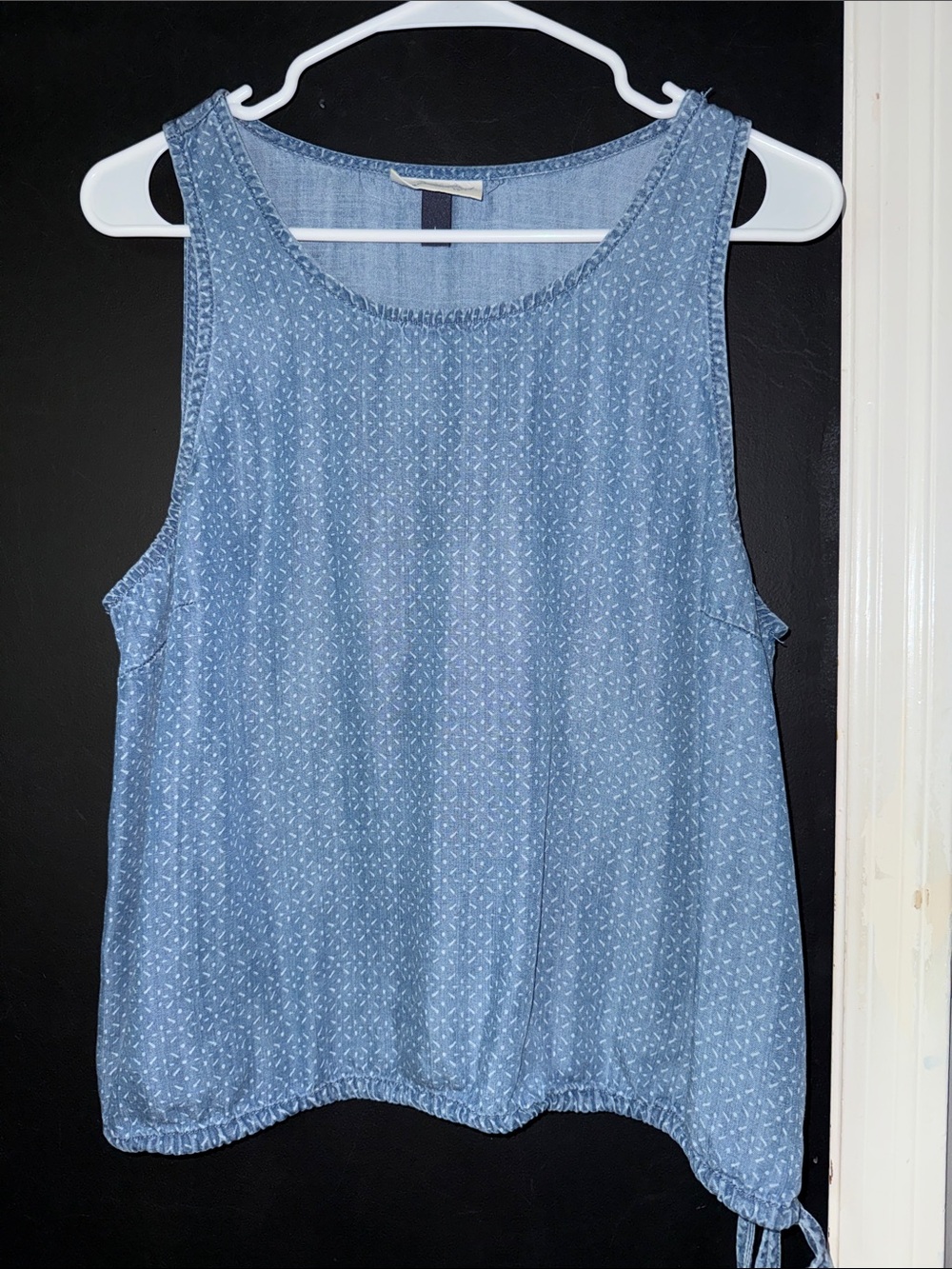 Universal Thread Sleeveless Print Top w/ Waist Tie Size: L